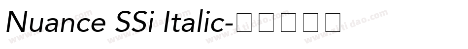 Nuance SSi Italic字体转换